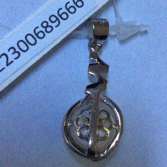 NWT 14k WHITE GOLD Round White Pearl 12mm Pendant MSRP $495 - Picture 3 of 4